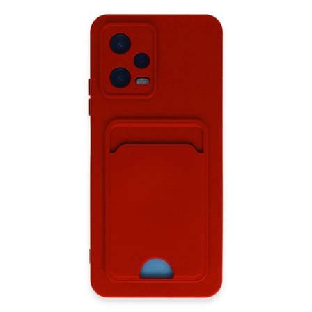 Redmi Note 12 4G Kılıf Kelvin Kartvizitli Silikon - Kırmızı
