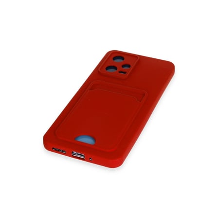 Redmi Note 12 4G Kılıf Kelvin Kartvizitli Silikon - Kırmızı