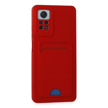 Redmi Note 12 Pro 4G Kılıf Kelvin Kartvizitli Silikon - Kırmızı