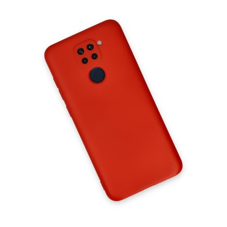 Redmi Note 9 Kılıf Nano içi Kadife Silikon - Kırmızı