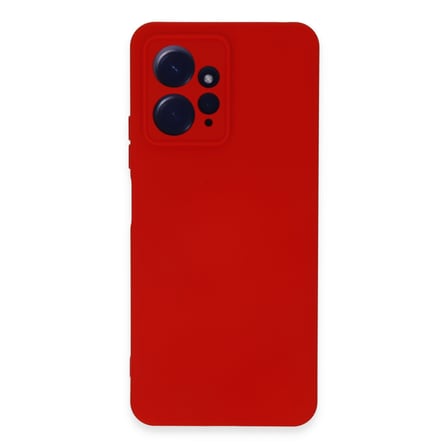 Redmi Note 12 4G Kılıf Nano içi Kadife Silikon - Kırmızı