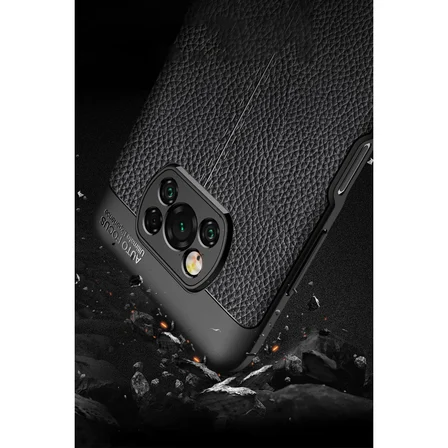 Pocophone X3 Kılıf Auto Focus Kapak - Kırmızı
