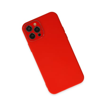 iPhone 12 Pro Max Kılıf Lansman Glass Kapak - Kırmızı