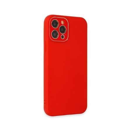 iPhone 12 Pro Max Kılıf Lansman Glass Kapak - Kırmızı