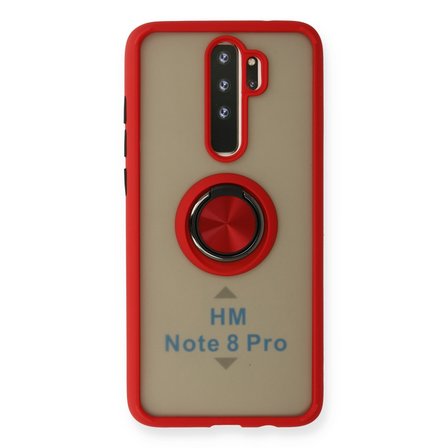 Redmi Note 8 Pro Kılıf Montreal Yüzüklü Silikon Kapak - Kırmızı