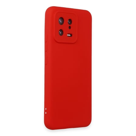 Mi 13 Kılıf Nano içi Kadife Silikon - Kırmızı