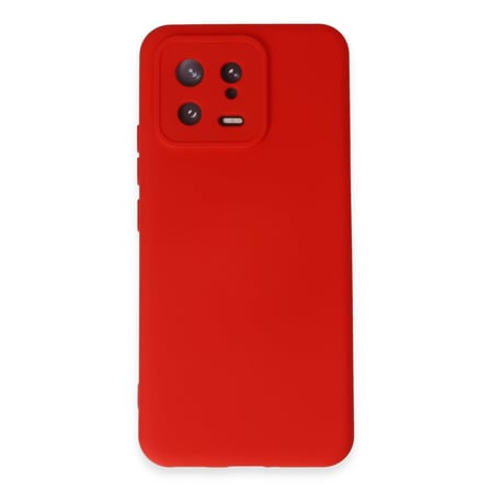 Mi 13 Kılıf Nano içi Kadife Silikon - Kırmızı
