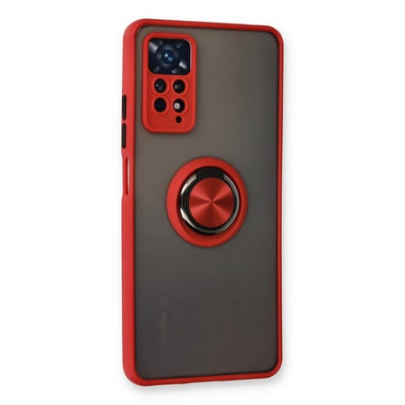 Redmi Note 11 Pro Kılıf Montreal Yüzüklü Silikon Kapak - Kırmızı