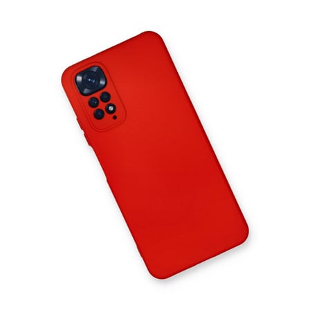 Redmi Note 11 Kılıf Nano içi Kadife Silikon - Kırmızı