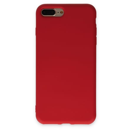 iPhone 7 Plus Kılıf Nano içi Kadife Silikon - Kırmızı