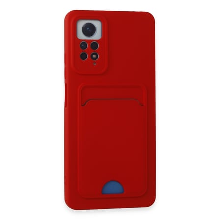 Redmi Note 11 Pro Kılıf Kelvin Kartvizitli Silikon - Kırmızı