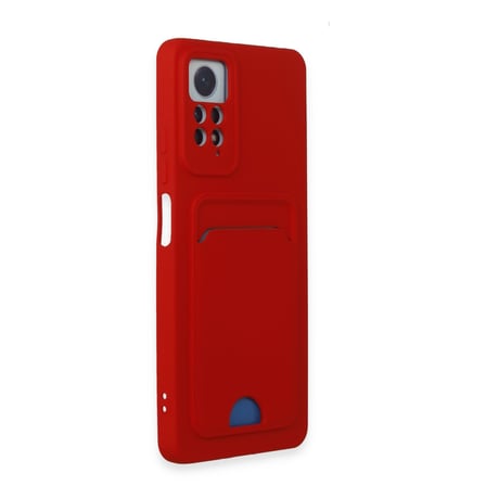 Redmi Note 11 Pro Kılıf Kelvin Kartvizitli Silikon - Kırmızı