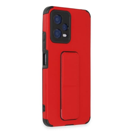 Poco X5 5G Kılıf Mega Standlı Silikon - Kırmızı