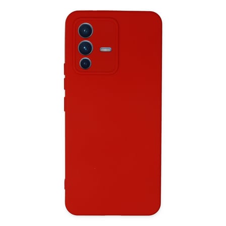 V23 5G Kılıf Nano içi Kadife Silikon - Kırmızı