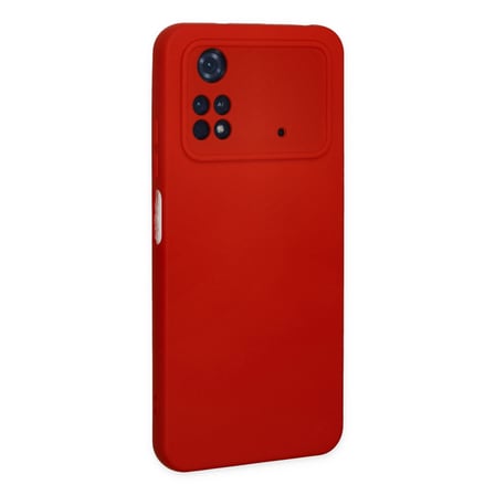 Poco M4 Pro 4G Kılıf Nano içi Kadife Silikon - Kırmızı