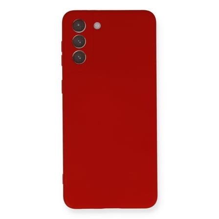Galaxy S21 Plus Kılıf Nano içi Kadife Silikon - Kırmızı