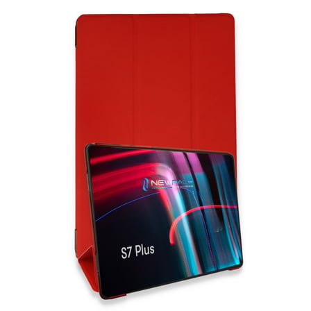 Galaxy T970 Tab S7 Plus 12.4 Kılıf Tablet Smart Kılıf - Kırmızı