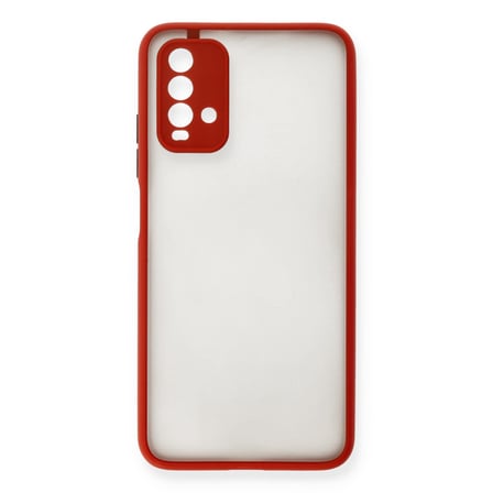 Redmi 9T Kılıf Montreal Silikon Kapak - Kırmızı