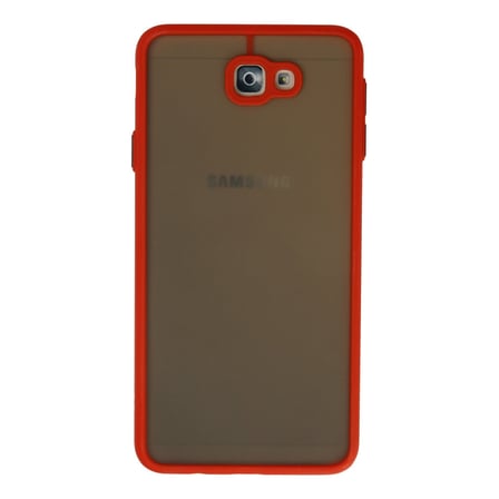 Galaxy J7 Prime Kılıf Montreal Silikon Kapak - Kırmızı