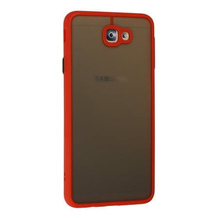 Galaxy J7 Prime Kılıf Montreal Silikon Kapak - Kırmızı