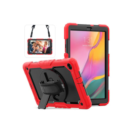 Galaxy T510 Tab A 10.1 Kılıf Pars Tablet Kapak - Kırmızı