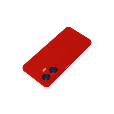 Realme C55 Kılıf Nano içi Kadife Silikon - Kırmızı