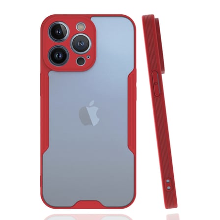 iPhone 14 Pro Kılıf Platin Silikon - Kırmızı