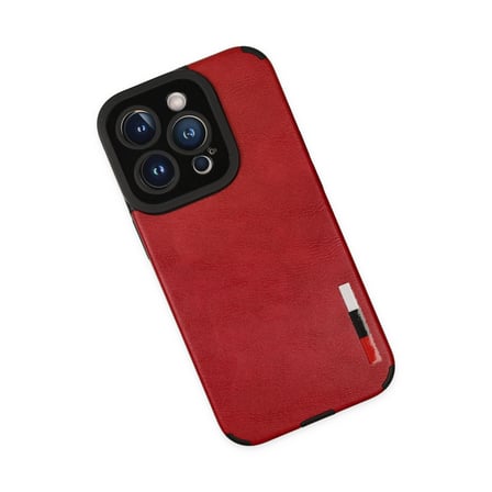 iPhone 14 Pro Kılıf Loop Deri Silikon - Kırmızı