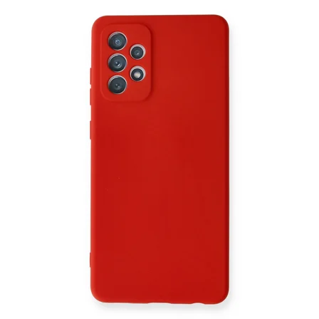 Galaxy A72 Kılıf Nano içi Kadife Silikon - Kırmızı
