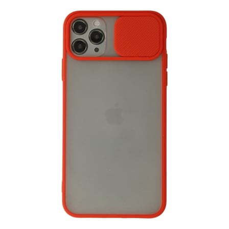 iPhone 11 Pro Kılıf Palm Buzlu Kamera Sürgülü Silikon - Kırmızı