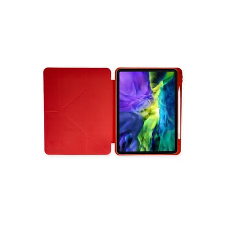Galaxy T737 Tab S7 FE 12.4 Kılıf Kalemlikli Mars Tablet Kılıfı - Kırmızı