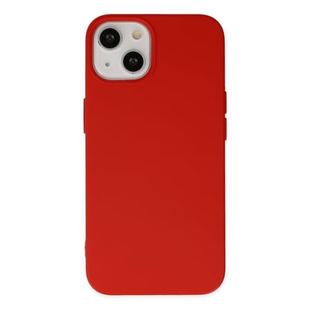 Erdo Ticaret iPhone 14 Kılıfı Kırmızı Nano Silikon İçi Kadife Arka Kılıf