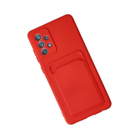 Galaxy A32 Kılıf Kelvin Kartvizitli Silikon - Kırmızı