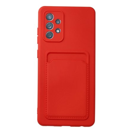 Galaxy A32 Kılıf Kelvin Kartvizitli Silikon - Kırmızı