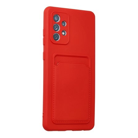 Galaxy A32 Kılıf Kelvin Kartvizitli Silikon - Kırmızı