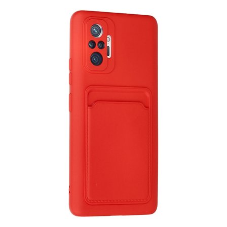 Redmi Note 10 Pro Kılıf Kelvin Kartvizitli Silikon - Kırmızı