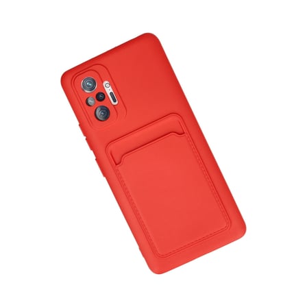 Redmi Note 10 Pro Kılıf Kelvin Kartvizitli Silikon - Kırmızı