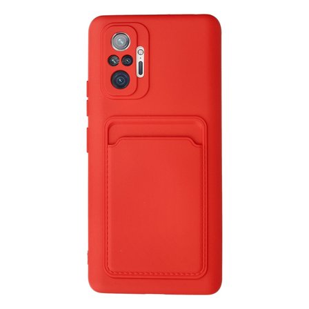 Redmi Note 10 Pro Kılıf Kelvin Kartvizitli Silikon - Kırmızı