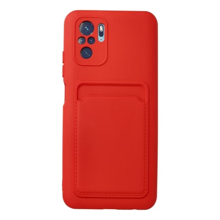 Redmi Note 10S Kılıf Kelvin Kartvizitli Silikon - Kırmızı