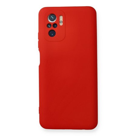 Redmi Note 10 Kılıf Nano içi Kadife Silikon - Kırmızı