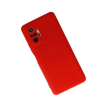 Redmi Note 10 Pro Kılıf Nano içi Kadife Silikon - Kırmızı