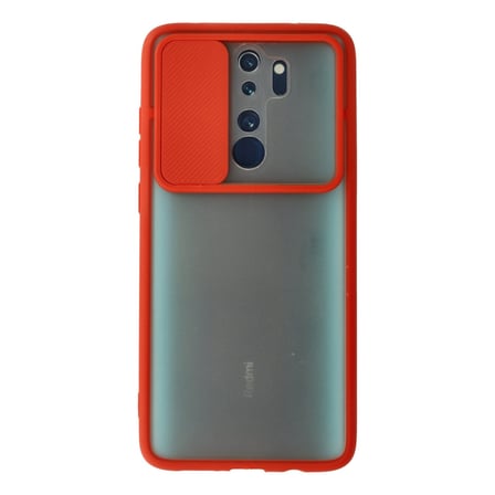 Redmi Note 8 Pro Kılıf Palm Buzlu Kamera Sürgülü Silikon - Kırmızı