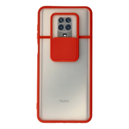 Note 9 Pro Kılıf Palm Buzlu Kamera Sürgülü Silikon - Kırmızı