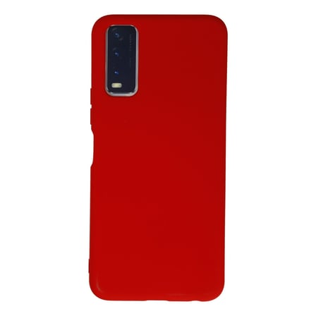 Vivo Y11S Uyumlu Kılıf Nano içi Kadife Silikon - Kırmızı
