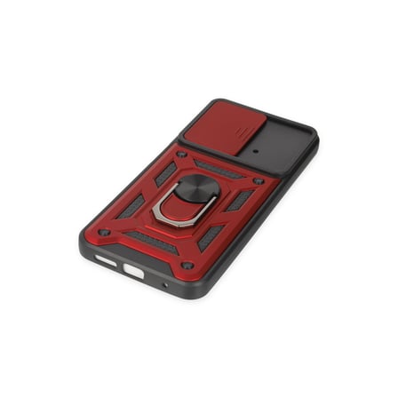 M4 Pro 4G Kılıf Pars Lens Yüzüklü Silikon - Kırmızı