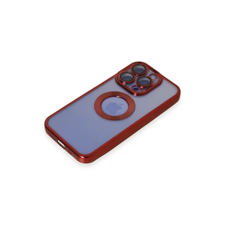 iPhone 15 Pro Kılıf Slot Silikon - Kırmızı