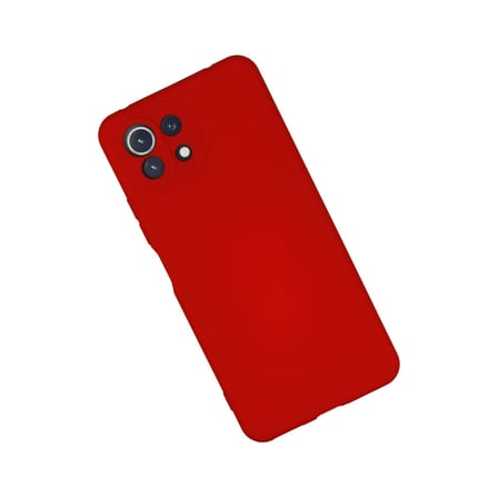Mİ 11 Lite Kılıf Nano içi Kadife Silikon - Kırmızı