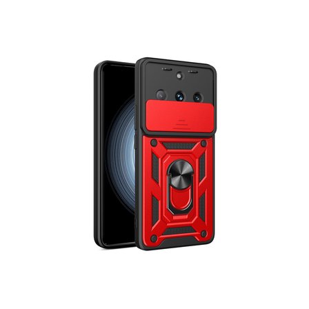 11 Pro Kılıf Pars Lens Yüzüklü Silikon - Kırmızı