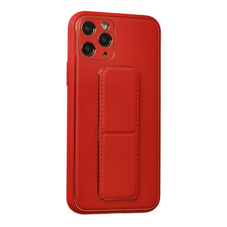 iPhone 11 Pro Kılıf Coco Deri Standlı Kapak - Kırmızı