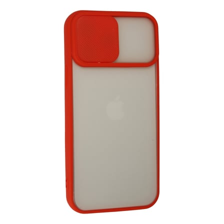 iPhone 13 Pro Max Kılıf Palm Buzlu Kamera Sürgülü Silikon - Kırmızı